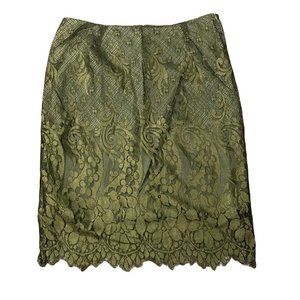 Monarch Sz 12 Classy Skirt ~ Green ~ Above Knee ~ Lined